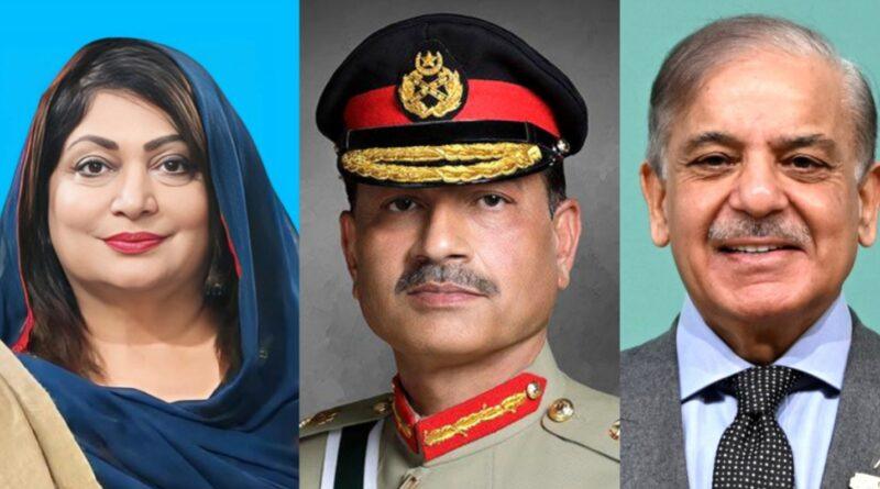 MNA Shazia Fareed addressing a press briefing about Pakistan's success.