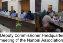 ADC Headquarters Shabir Hussain Butt addressing the district administration meeting.