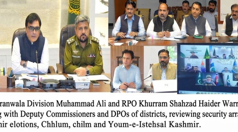 Commissioner Gujranwala and RPO chairing high-level security meeting