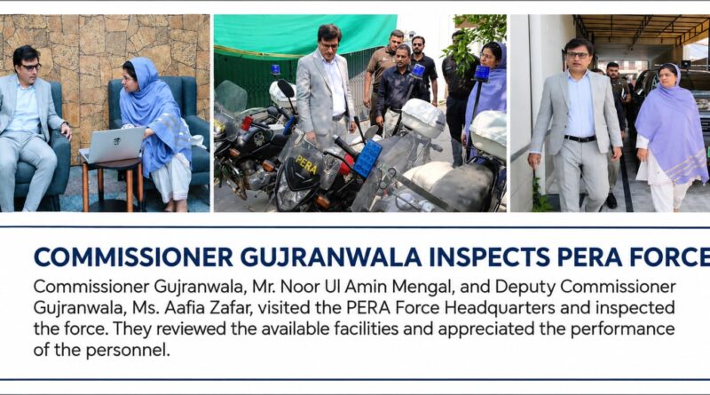 Commissioner Gujranwala Muhammad Ali inspecting the construction project of the new PERA Enforcement City.