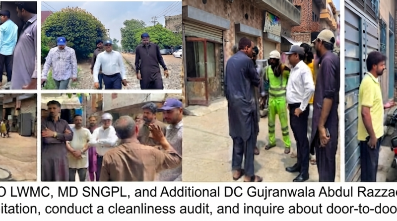 Gujranwala Waste Management Company conducting a special post-rain cleanliness operation.