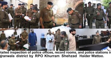 RPO Khurram Shahzad Haider Waraich Visits Gujranwala; Reviews Service Delivery Standards at Police Offices and Stations RPO Khurram Shahzad Haider Waraich inspecting police offices and stations during his visit to Gujranwala.